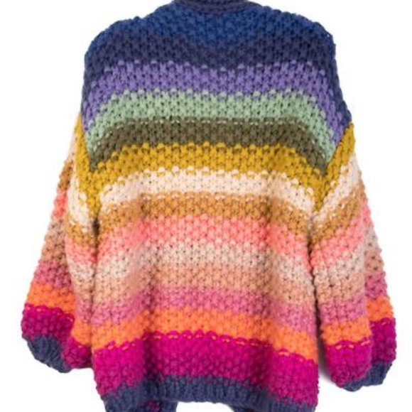 Anthropologie Rainbow Knitted Cardigan - Picture 4 of 6